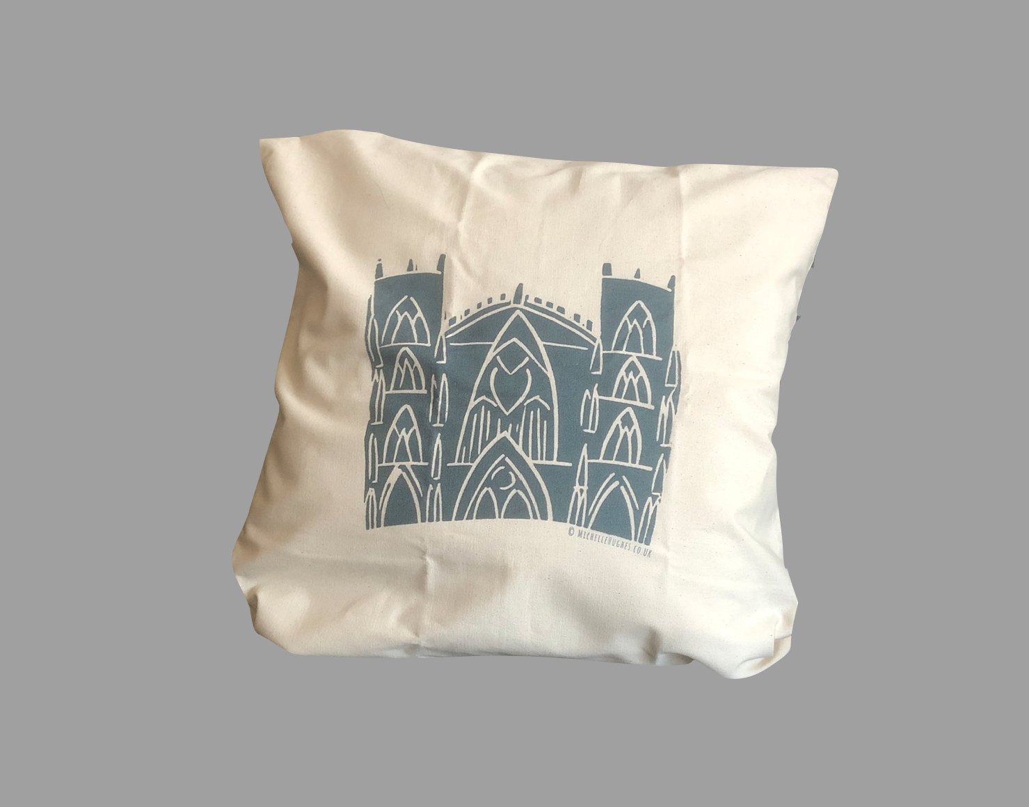 cushion cover with linocut minster image
