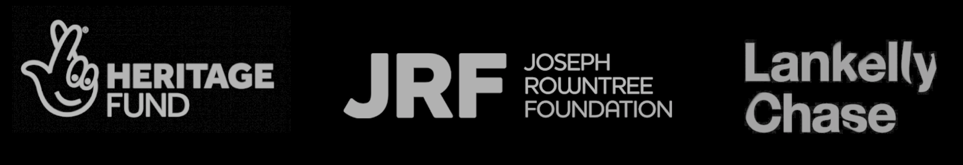 logos of funders, including JRF, HLF, Lankelly Chase 